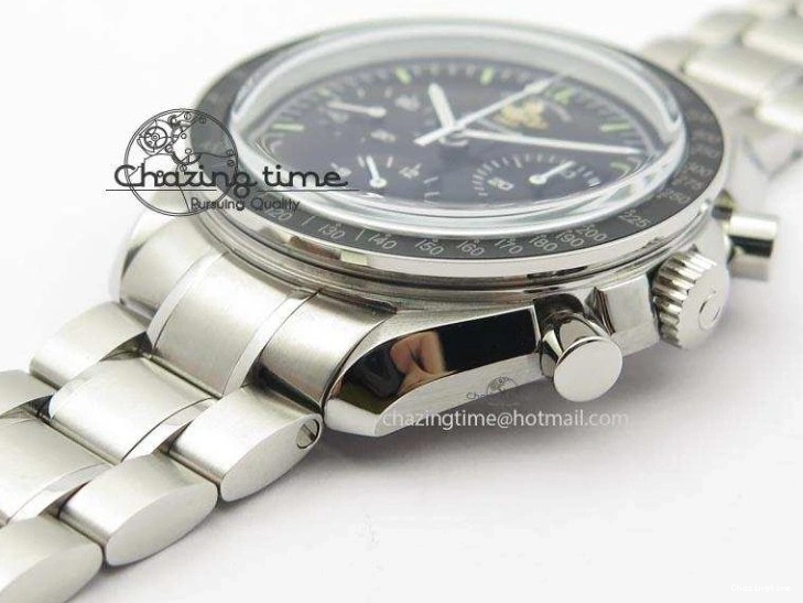 0419 Refined Speedmaster 50th Anniversary Black Dial On SS Bracelet 8232